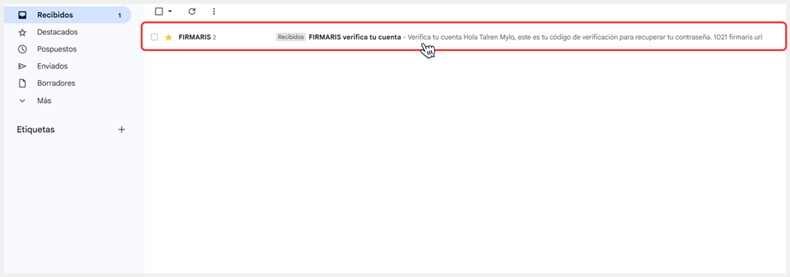 Recepción de correo electrónico