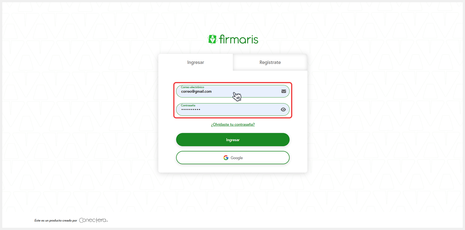 Formulario de credenciales