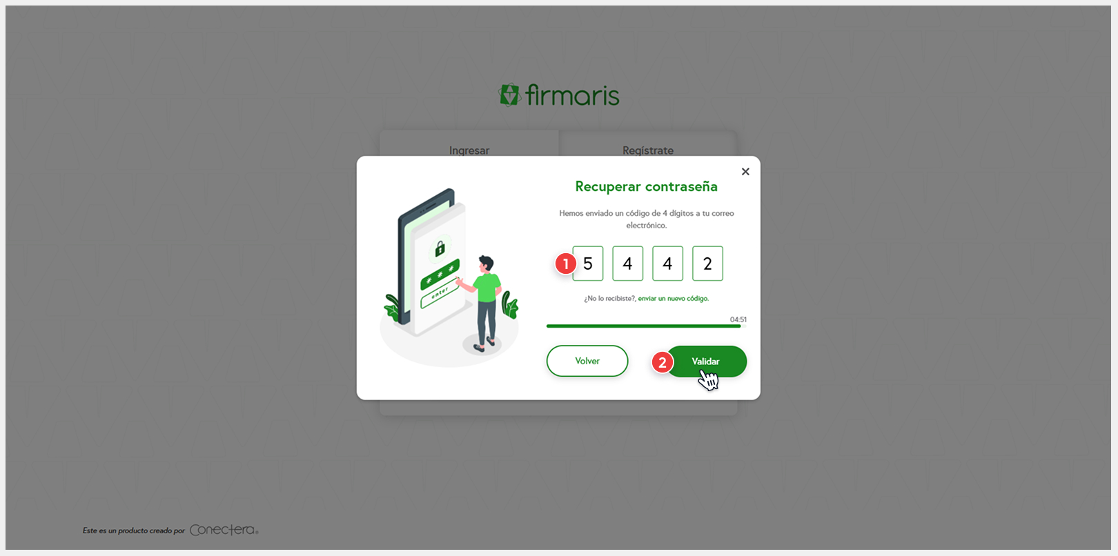Escribir código de recuperación